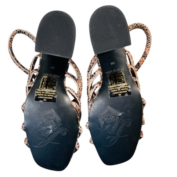 FREE PEOPLE - NEW Colette Cinched Heel in Python, Brown/ Black Size EU38 (7.5-8) - Picture 7 of 8